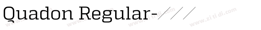 Quadon Regular字体转换